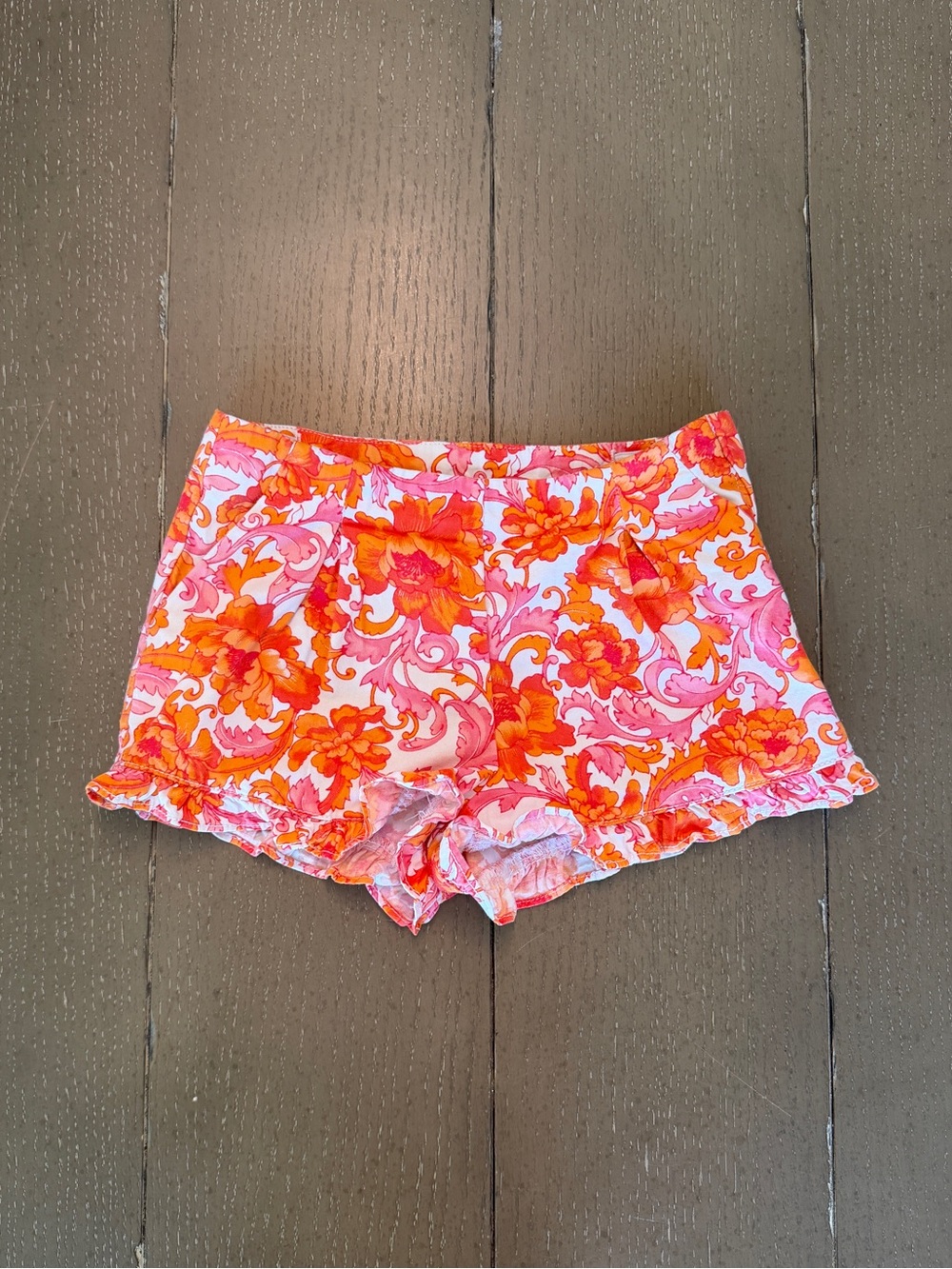 Janie and Jack Baby Girls’ Clementine Bloom Pink Paisley Shorts • Size 18-24M